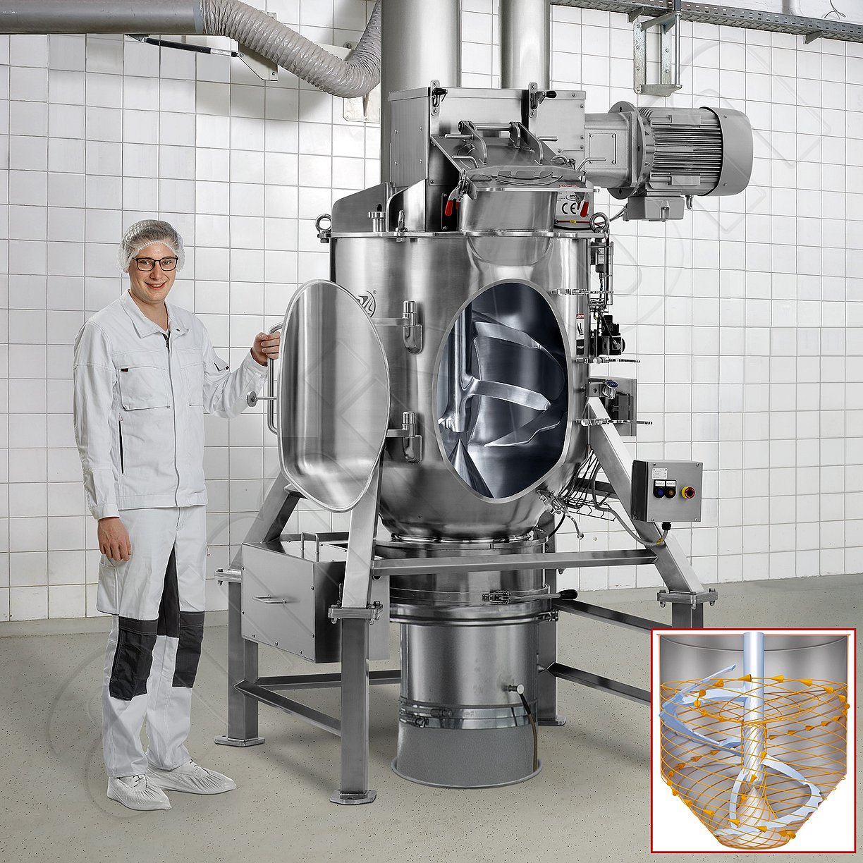 La mezcladora KoneSlid® de amixon® es una evolución de nuestra mezcladora de cono. 