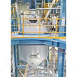 amixon® コニカルミキサー 30 m³：どのような充填レベルでも理想的なミキシング品質で、優れた残量エンプティ。