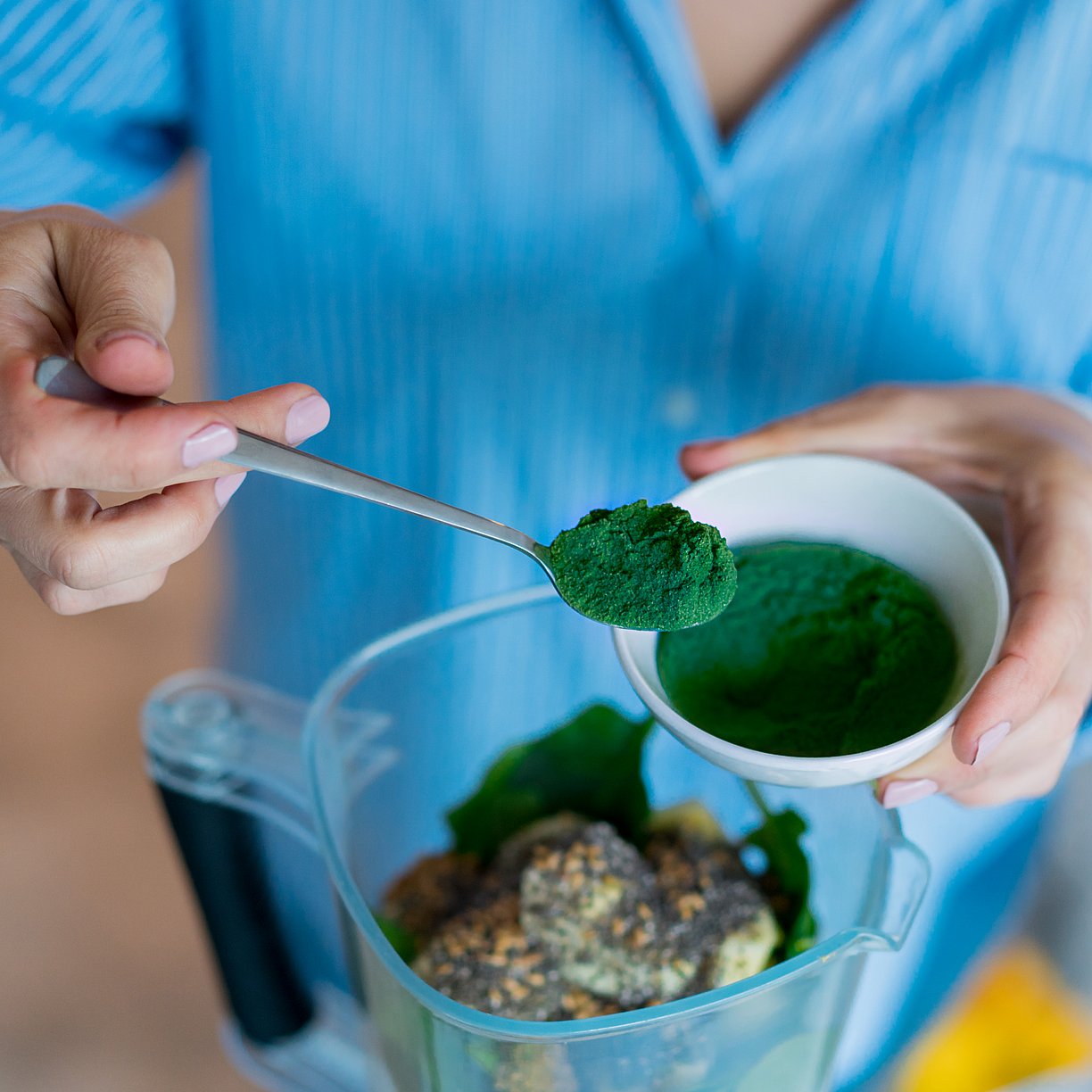 Die Meeresalge Wakame ist in Pulverform lange haltbar.