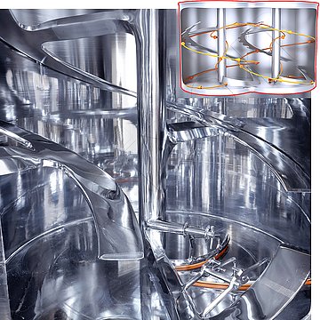 Doppelwellenmischer von amixon® für Backmittel, Fettcoatings und Snackprodukte