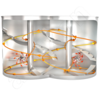 amixon® ツインシャフトミキサーは特に混合成分が大きく異なる場合に使用されます。(嵩密度の違い、粒子径の違い、不均一な粒子形状）。