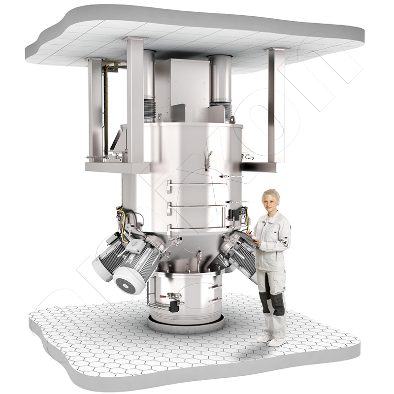 Миксер amixon® KoneSlid® размера KS 2000 с 4 режущими роторами.