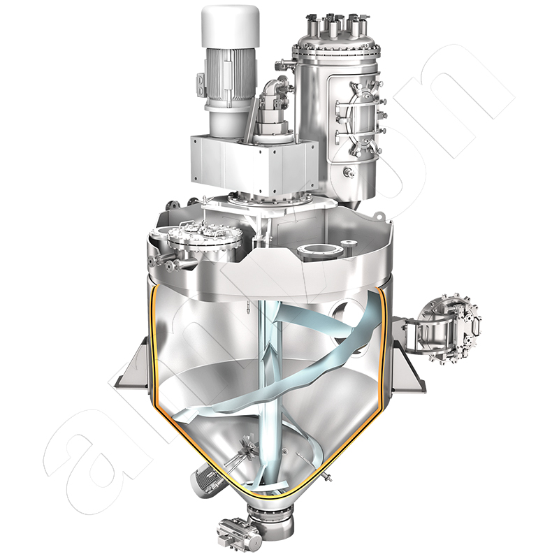 Schematic drawing: amixon® synthesis reactor AMT. 