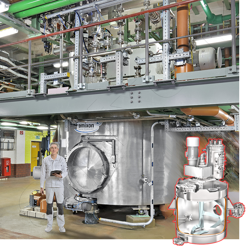 Réacteur de synthèse amixon® VMT 12 000 (volume net de 12 m³). 