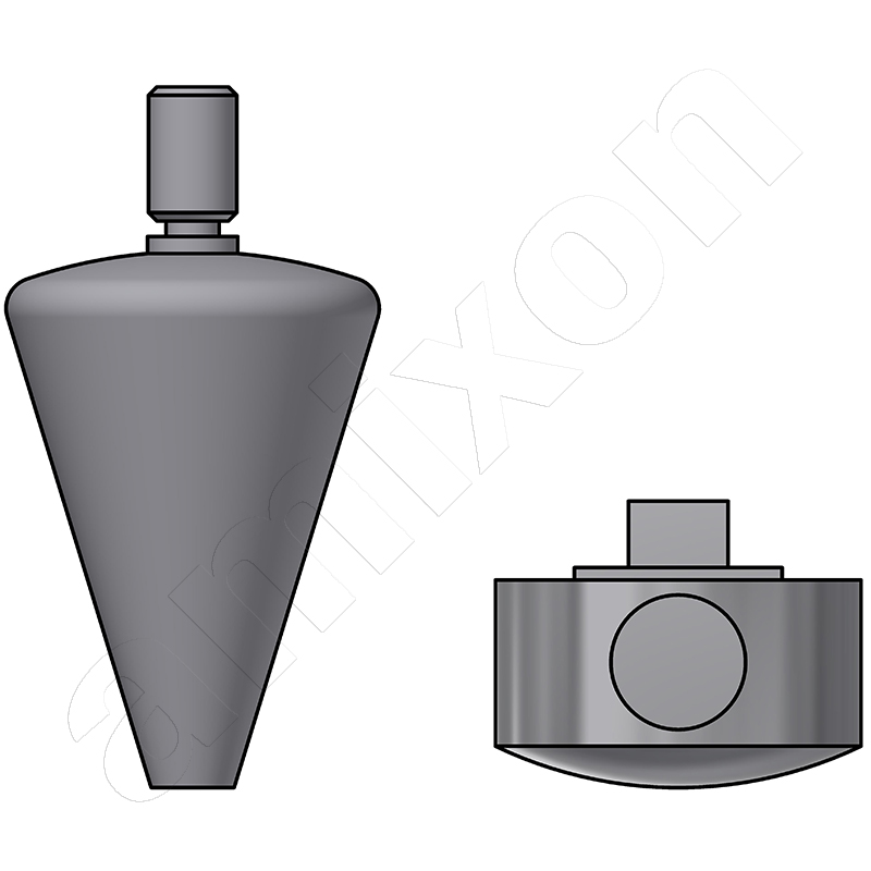 If the vessel diameters are the same, the mixing chamber height of the Gyraton® mixer is only 1/3. 