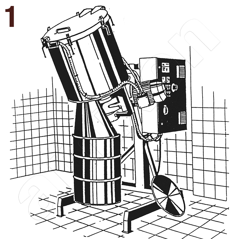 Process steps with the single-shaft mixer Normfass EM.