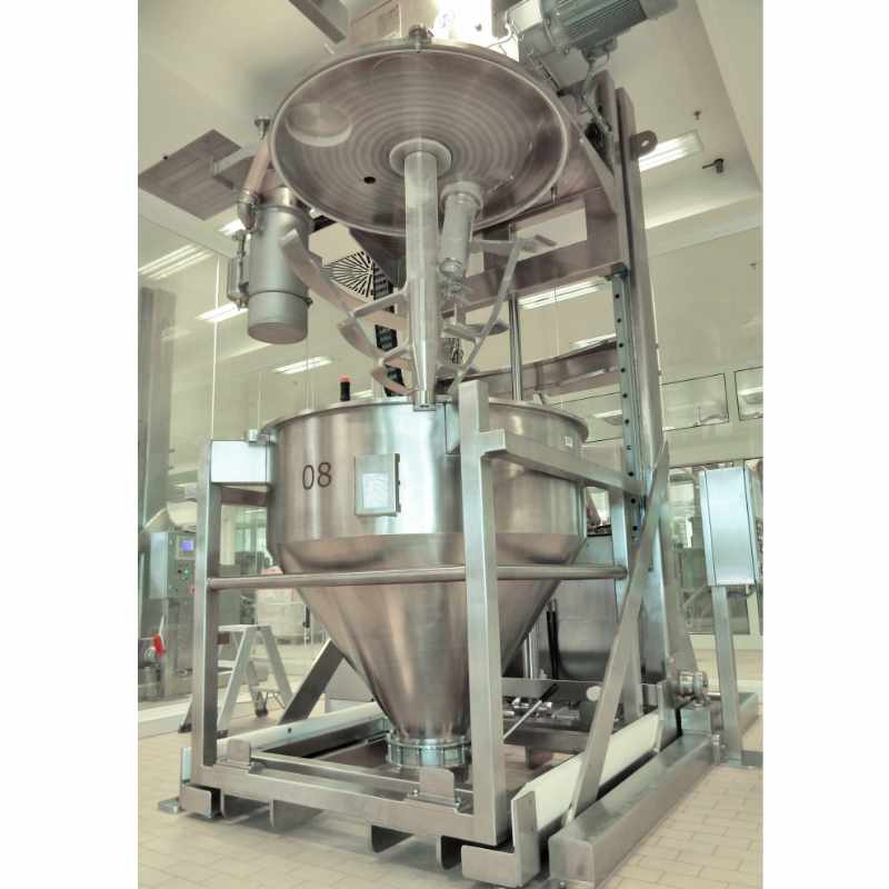 amixon® mezclador de contenedores tamaño COM 1000 en una fábrica de nutrientes