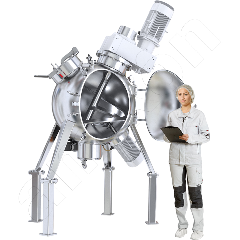 SpherHelics® is a hollow spherical mixer for mixing all types of solids.