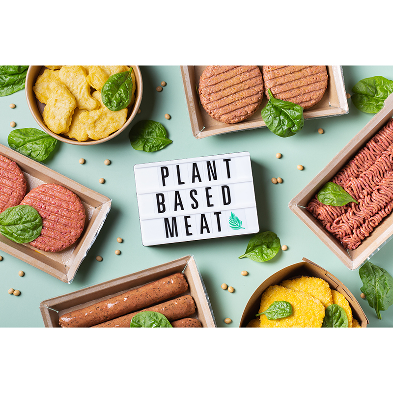Industrially produced vegan meat substitutes meet the highest consumer demands. 