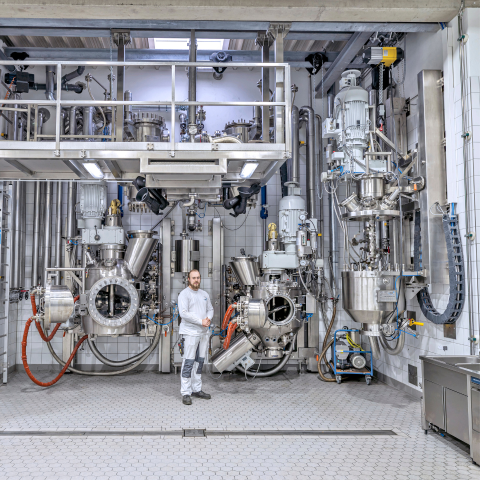 Presso il centro tecnico amixon® è possibile testare i processi in condizioni reali. 